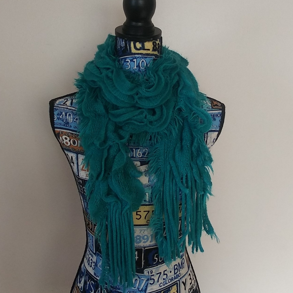 Teal green scarf